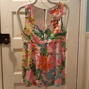Lilly Pulitzer xs tank top zipper back Sirens